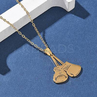 304 Stainless Steel Pendant Necklaces NJEW-Z073-04G-1
