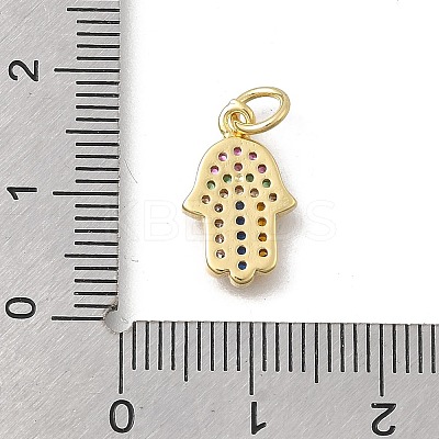 Brass Micro Pave Cubic Zirconia Pendants KK-D431-073C-G-1