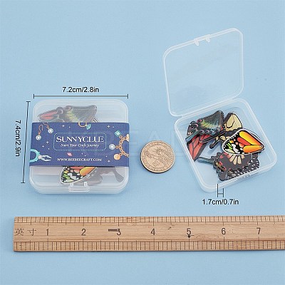12Pcs 6 Style Acrylic Pendants FIND-SC0002-50-1