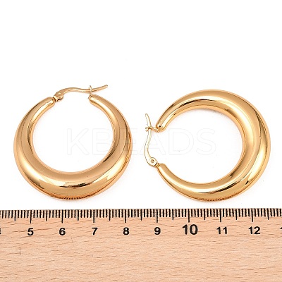 Ion Plating(IP) 304 Stainless Steel Hoop Earrings EJEW-O096-45G-1