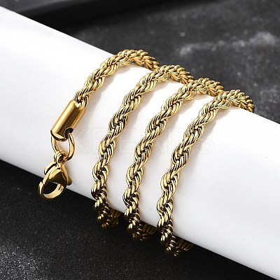 304 Stainless Steel Rope Chain Necklaces NJEW-P047-40-1