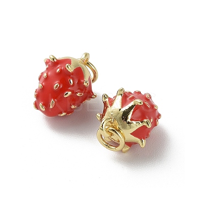 Brass Enamel Pendants KK-R229-07G-07-1