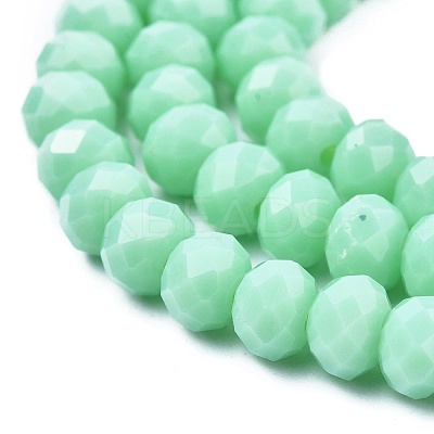 Opaque Solid Color Glass Beads Strands X-EGLA-A034-P6mm-D14-1