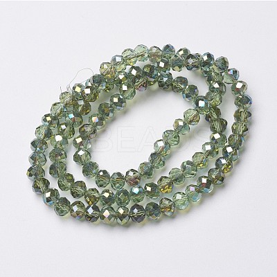 Electroplate Transparent Glass Beads Strands LS-EGLA-A034-T6mm-S11-1