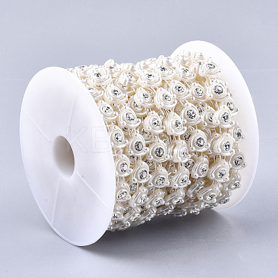 ABS Plastic Imitation Pearl Beaded Trim Garland Strand AJEW-S073-25-1