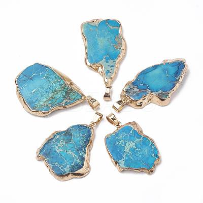 Natural Regalite/Imperial Jasper/Sea Sediment Jasper Pendants X-G-T104-04E-1