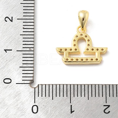 925 Sterling Silver Micro Pave Clear Cubic Zirconia Pendants STER-Z012-06G-12-1