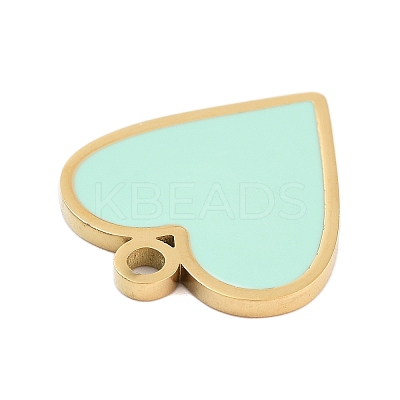Ion Plating(IP) 304 Stainless Steel Enamel Pendants STAS-Z078-23G-1
