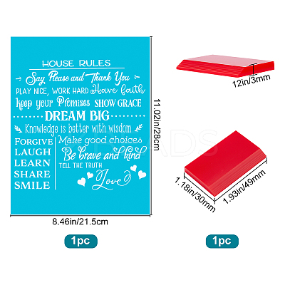 1 Sheet Letter Pattern Self-Adhesive Silk Screen Printing Stencil DIY-GF0004-03-1