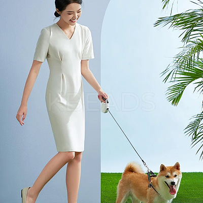 2Pcs 2 Colors Steel Wire Chew-Proof Dog Leash Extension AJEW-GO0001-39-1