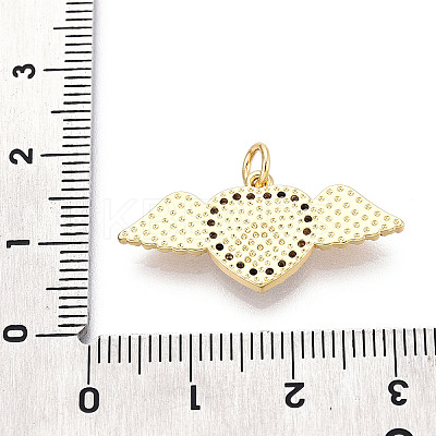 Brass Micro Pave Clear Cubic Zirconia Pendants KK-N268-68G-1