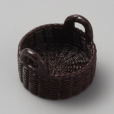 Resin Miniature Round Basket Ornaments DIY-TAC0010-45A-1