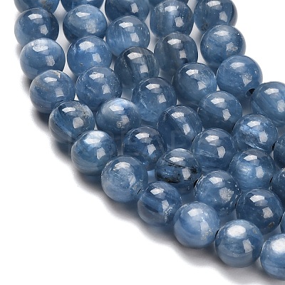 Natural Kyanite Beads Strands G-C259-B01-6mm-02-1