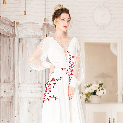 Plum Blossom Shape Appliques PATC-WH0007-11E-1