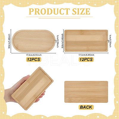 24Pcs 2 Styles Bamboo Cup Mats AJEW-WA0004-49-1