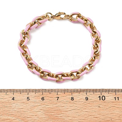 304 Stainless Steel Cable chain Bracelets for Women BJEW-B137-01-1