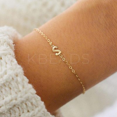 Simple Style Alloy Letter Link Bracelets WG5F19A-17-1