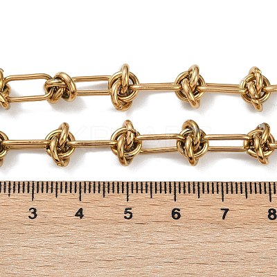 304 Stainless Steel Kont Link Chain Necklace for Men Women NJEW-P269-02G-1
