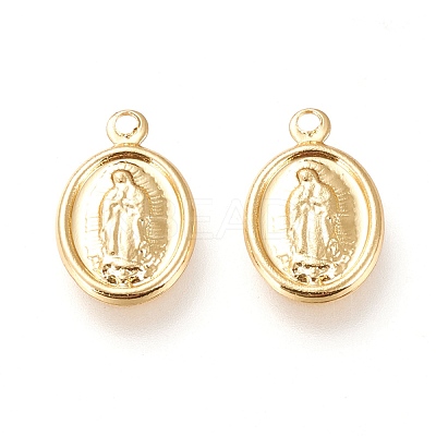 Brass Lady of Guadalupe Charms KK-L006-023G-1