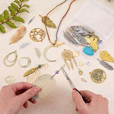 40Pcs 40 Style Alloy/304 Stainless Steel/Brass/Iron/Howlite Pendants FIND-SZ0001-77-1