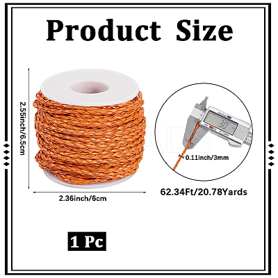 19M Braided Imitation Leather Cords LC-CL0001-02C-1