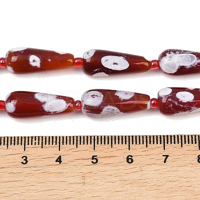 Natural Fire Crackle Agate Beads Strands G-K393-F01-8x20-1
