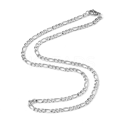 Tarnish Resistant Figaro Chain Necklace for Men NJEW-F027-03-1mm-1