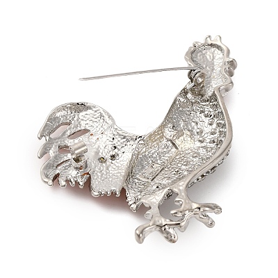 Zinc Alloy Crystal Rhinestone Enamel Brooch LS-JEWB-U010-02P-02-1