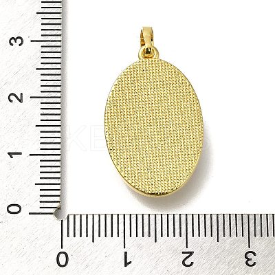 Brass Pave Shell Birth Flower Pendants FIND-I040-04K-1