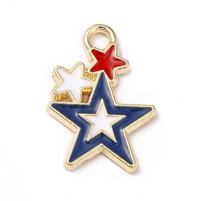Alloy Enamel Pendants ENAM-M046-03G-1