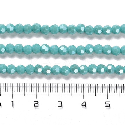 Electroplate Opaque Glass Beads Strands EGLA-A035-P4mm-A12-1
