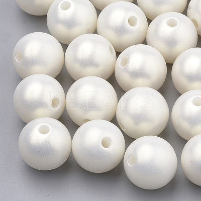 Spray Painted Style Acrylic Beads MACR-T010-14mm-1