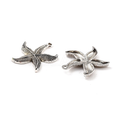 Tibetan Style Alloy Starfish/Sea Stars Pendants LS-TIBEP-Q041-119AS-NR-1