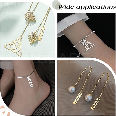 5Pcs 201 Stainless Steel Pendants STAS-DC0009-52-1