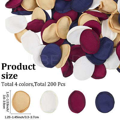 200Pcs Polyester Artificial Rose Flower Petals DIY-GF0011-12D-1