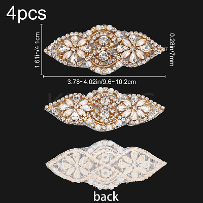 Alloy Glass Rhinestone Cloth Cabochons DIY-WH0265-46G-1