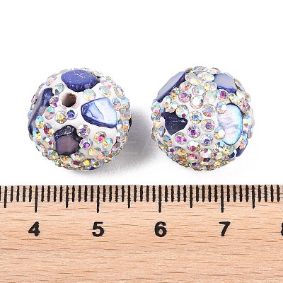 Handmade Polymer Clay Rhinestone Beads CLAY-H009-03D-1