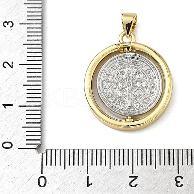 Religion Brass Pendants KK-L257-06GP-01-1