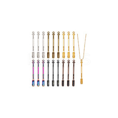18Pcs 6 Colors Zinc Alloy Snuff Spoon AJEW-NB0006-13-1