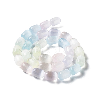 Natural Selenite Beads Strands LS-G-F750-M01-1