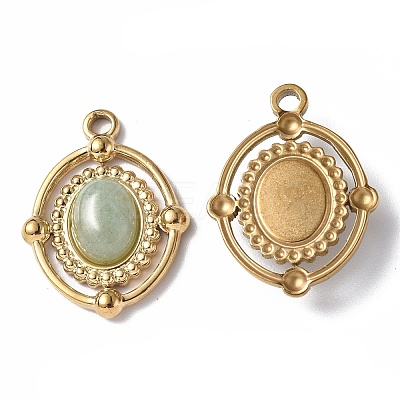 Natural Green Aventurine Pendants STAS-C064-VC907-1