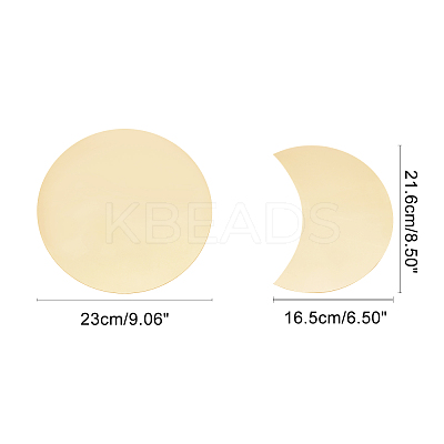 Acrylic Moon Phase Mirror Wall Decor DIY-WH0167-60B-1