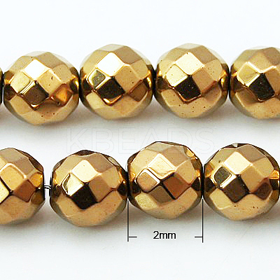 Non-magnetic Synthetic Hematite Beads Strands X-G-G092-2mm-1-1