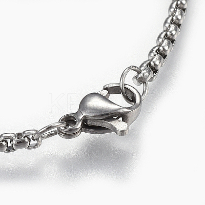 Non-Tarnish 304 Stainless Steel Box chain Necklaces LS-NJEW-F242-13P-D-1