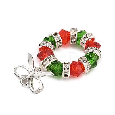 Christmas Theme Glass Pendants PALLOY-TA00163-1