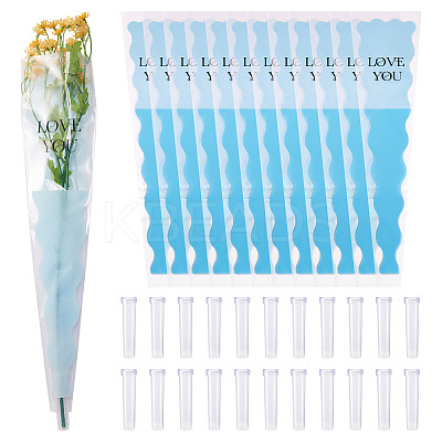 50Pcs OPP Flower Bouquet Wrapping Craft Paper DIY-TA0010-93C-1