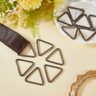 12Pcs Triangle Iron Linking Rings IFIN-CP0002-96B-1