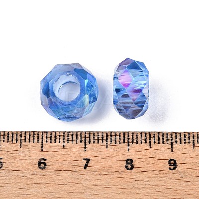 Transparent Glass European Beads GPDL-N005-D14mm-A13-1