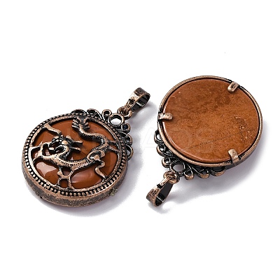 Natural Red Jasper Pendants G-A241-02R-14-1