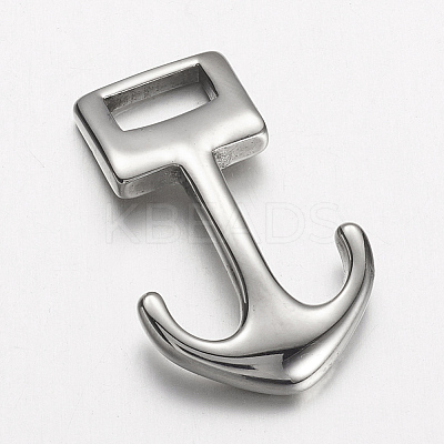 Non-Tarnish 304 Stainless Steel Anchor Hook Clasps STAS-E133-025P-1
